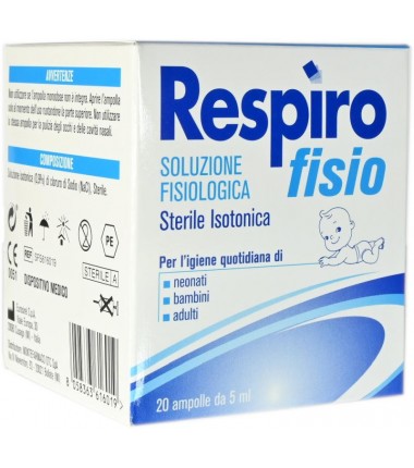 Respiro Fisio - Soluzione fisiologica sterile - 20 ampolle 5ml - Parafarmacia corradini