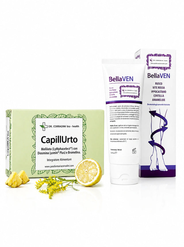 Dr. Corradini Kit Gambe Leggere – Capillurto + BellaVen, Routine Completa Dentro e Fuori